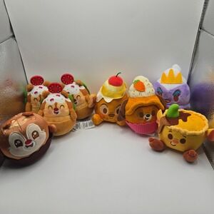 Disney Park Snack Plush Lot of 8 Chip Dale Dessert Carnival Food & Wine Festival